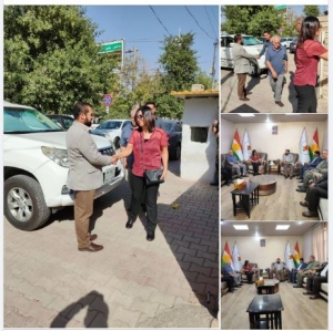 شاندێكی پارتى دیموکراتى گەلانHDP سه&zwnj;ردانی YNDK دەكات